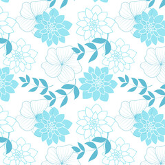 Pattern background with flower leaf, Seamless pattern with light background, Abstract pattern background