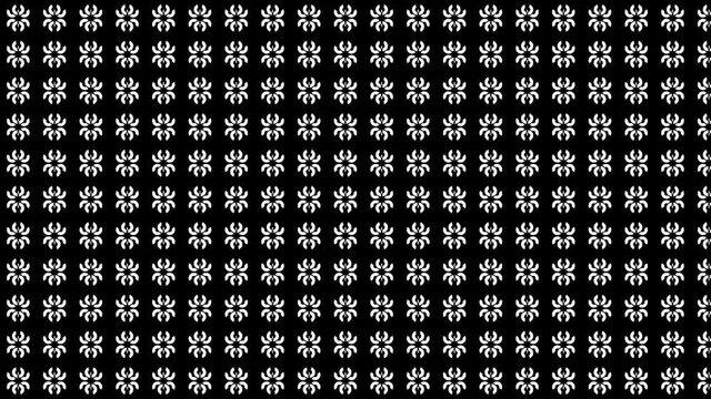 Grid of Imploding Rings Insects Mask Matte