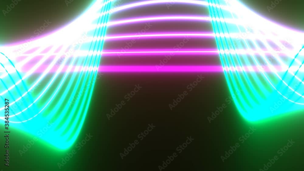 Aufkleber laser beams flowing up and down between top bottom of frame