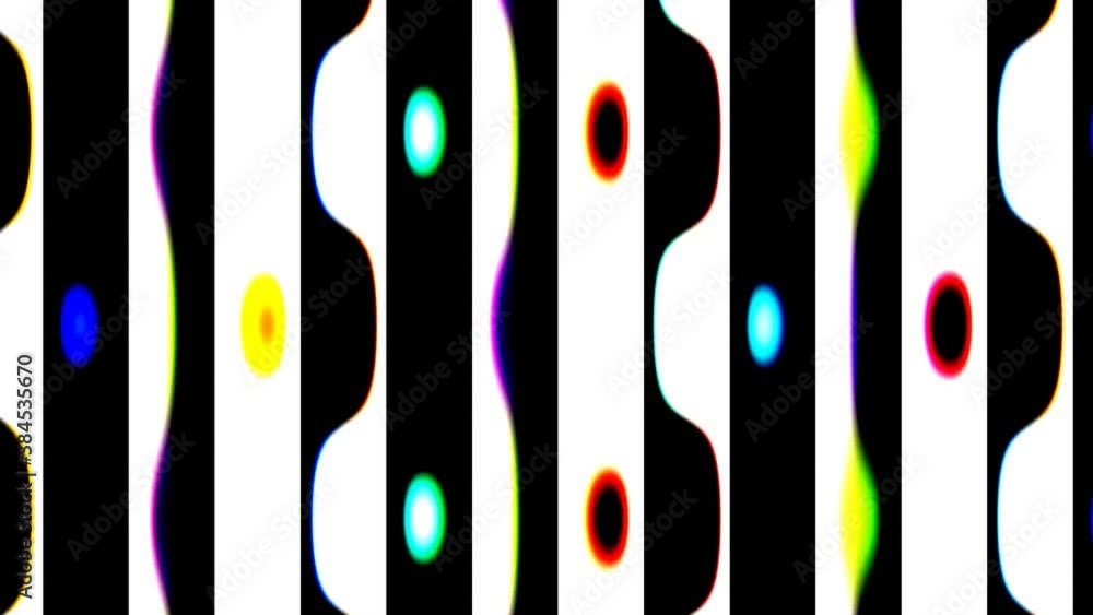 Poster columns mask with blobs spots of color in rows