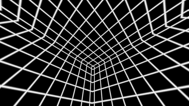 Inside a Holodeck Grid Cube Room Gridded Mesh Mask