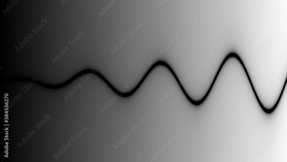 Poster expanding waveform mask line growing volume soft pulsing wave