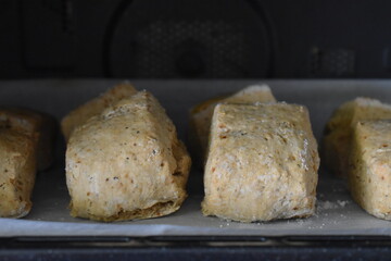 Baking biscuit or scone in oven