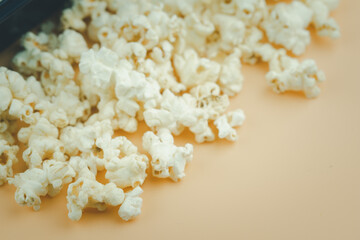 Fresh of popcorn salted in long box square