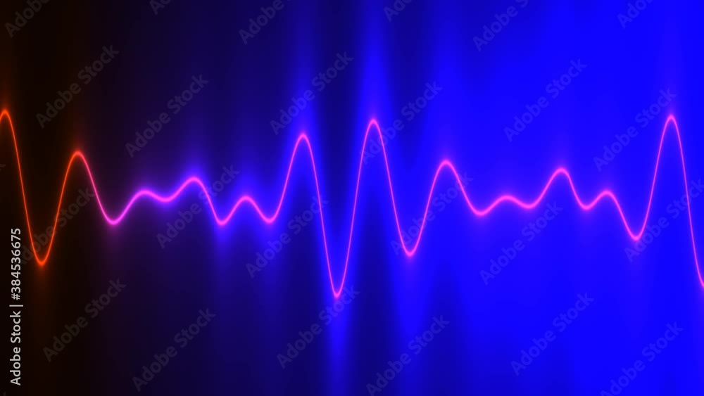 Poster sound wave audio line waveform moving west