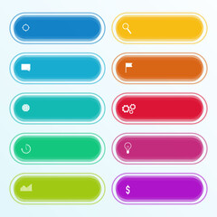 Colorful Infographic With Icons, Symbols and Text Box Vector