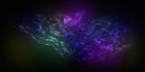 Nebula abstract graphic image, cosmos background, fluorescent cloud, stars