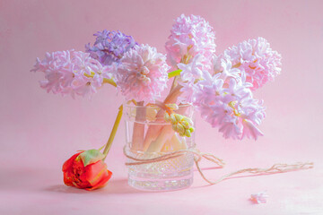 pink flowers in vase
