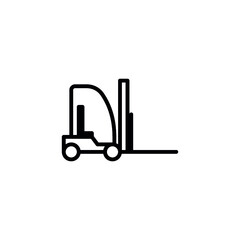 forklift icon. line style icon vector illustration. vehicle icon stock