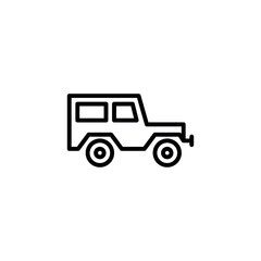 SUV car icon. line style icon vector illustration. vehicle icon stock