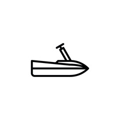 Obraz premium motorboat icon. line style icon vector illustration. vehicle icon stock