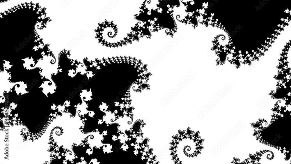 Poster zooming into a fractal mask same similar pattern