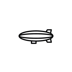 blimp icon in line style icon stock of transportation vehicles. coloring picture for children game.