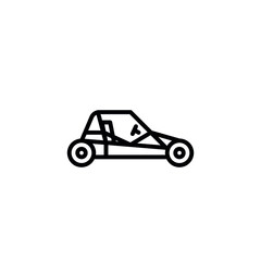 Naklejka premium buggy car icon in line style icon stock of transportation vehicles. coloring picture for children game.