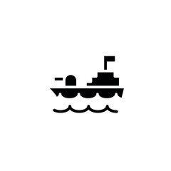 war ship icon vector