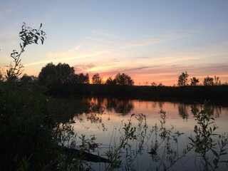 sunset on the river 2