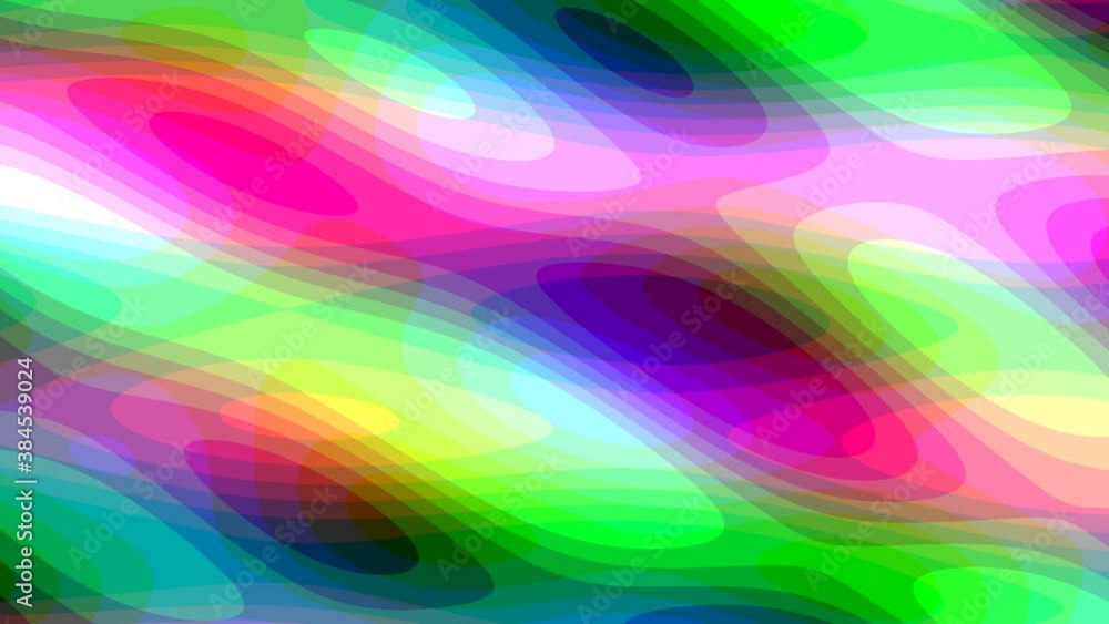 Poster merging blobs of dull pale colors