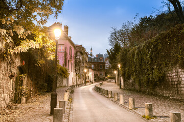 street on montmartre in paris