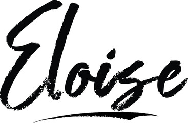 Eloise.-Female name Modern Brush Calligraphy on White Background