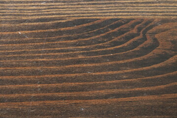 Fototapeta na wymiar Grooves in Dark Brown Finished Oak Wood