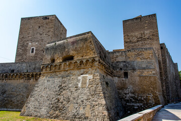 Fototapeta na wymiar Exterior of the Castello Svevo in Bari in Apulia, Italy - Europe