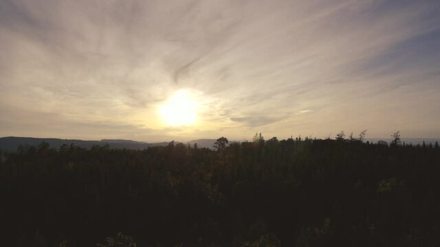 Zeitraffer Sonnenuntergang, Eschenberg in Winterthur