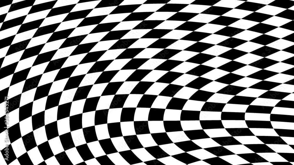 Poster wiggling checkerboard checkered flag pattern flowing