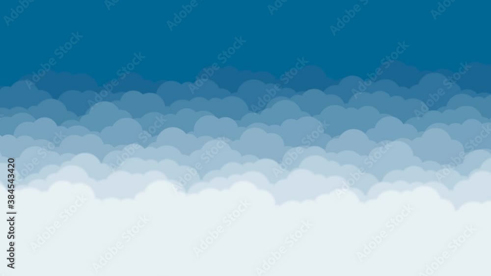 Aufkleber parallax clouds layers cloud skyscape background