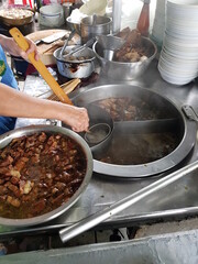Noodle ball street food in bangkok