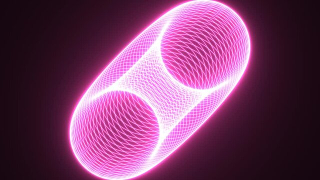 Deep Dense Torus of Multidimensional Beam Lights Pink