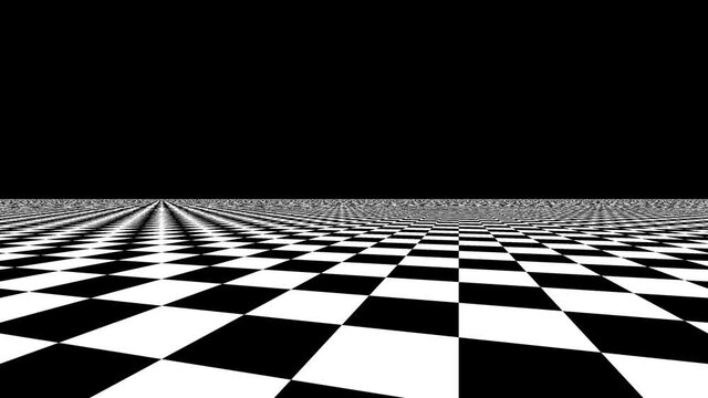 Moving View Around Plane Chequerboard Pattern