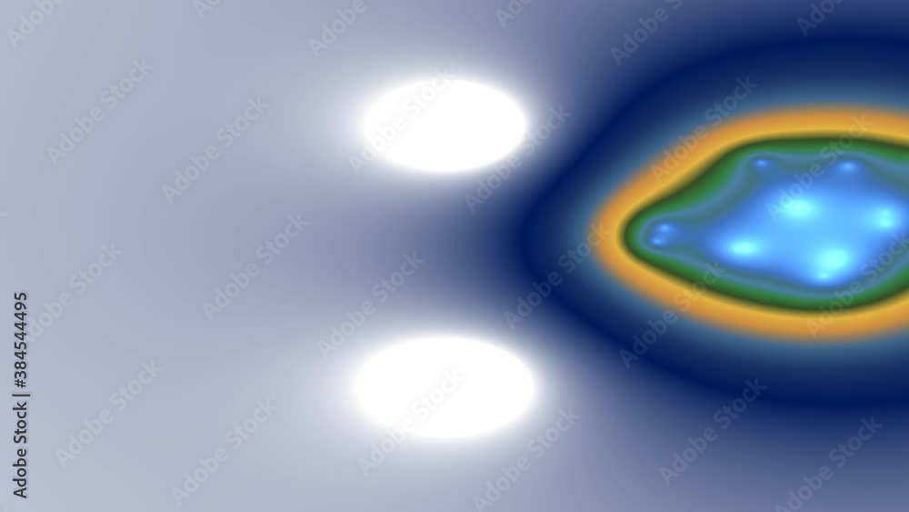 Aufkleber blob of hot fluid moving between two hard fixed cylinders