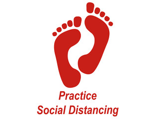 keep your distance sign