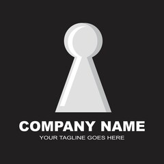 keyhole vector illustration on black background, perfect for logos, businesses, brands, presentations, etc.