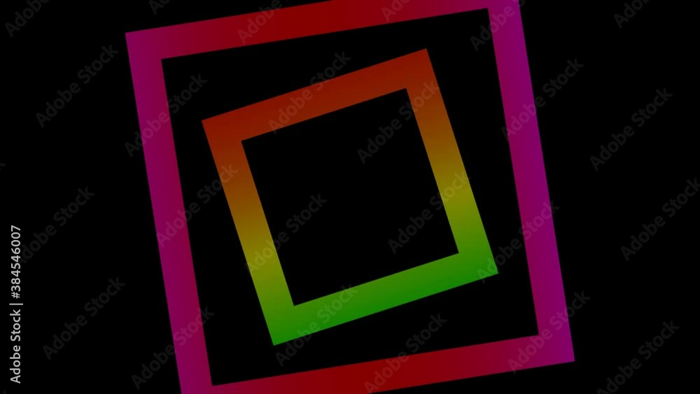 Aufkleber square inside another box with moving back and forth oscillating