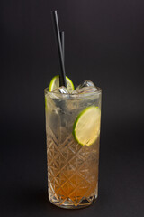 Cocktail Singapore Sling decorated with citrus