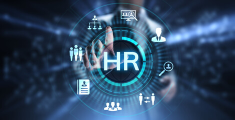 Fototapeta na wymiar HR Human resources Recruitment Team Staff management Business concept.
