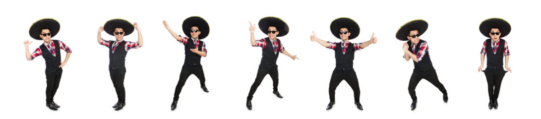 Funny mexican with sombrero in concept