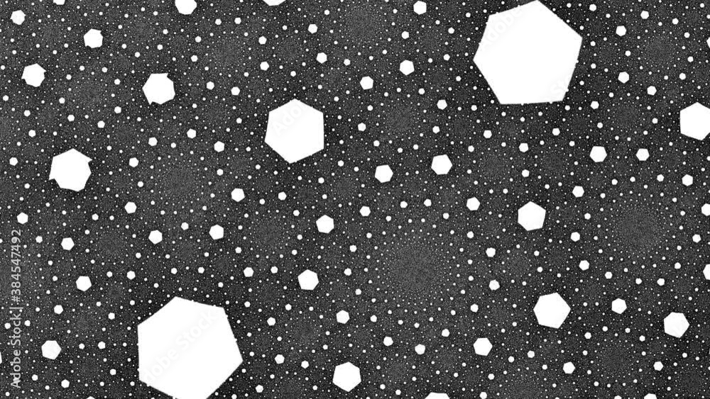 Aufkleber grid of static noise hexgaons hexagonal mask