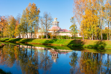 Chinese village in autumn in Tsarskoe Selo (Pushkin), St. Petersburg, Russia