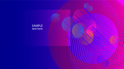 Obraz premium Lines circle wallpaper . Vector Illustration . Design element . Abstract Geometric background .
