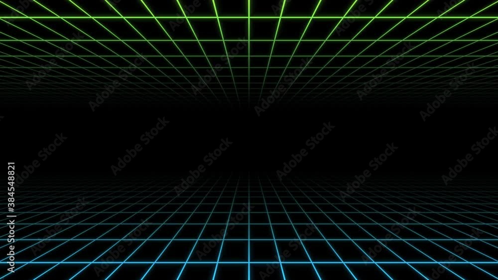 Aufkleber two never ending infinite planes travel through between net mesh