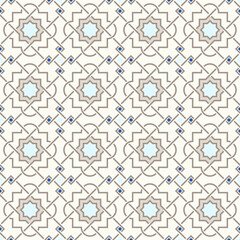 Fototapeta na wymiar Arabic geometry, Tangled Moroccan Pattern, seamless vector background.