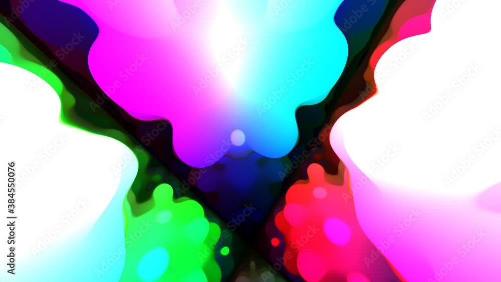 Poster falling into an endless space of weird ink paint blobs artist concept