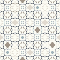 Arabic geometry, Tangled Moroccan Pattern, seamless vector background.