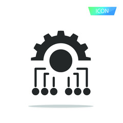 setting icon vector isolated on white background.