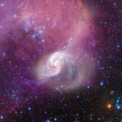 Cosmic art. Science fiction wallpaper. Elements of this image furnished by NASA