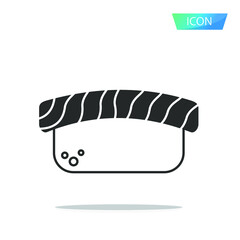 Sushi icon vector isolated on white background.