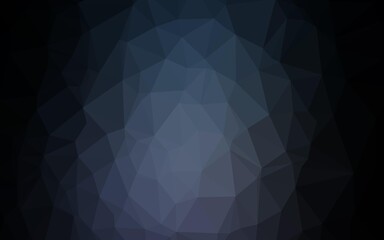 Dark Black vector abstract mosaic backdrop.