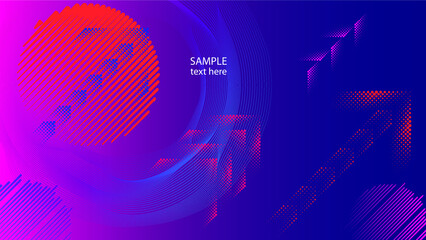 Abstract Hipster Linear halftone dots Background with arrow design elements . Vector 